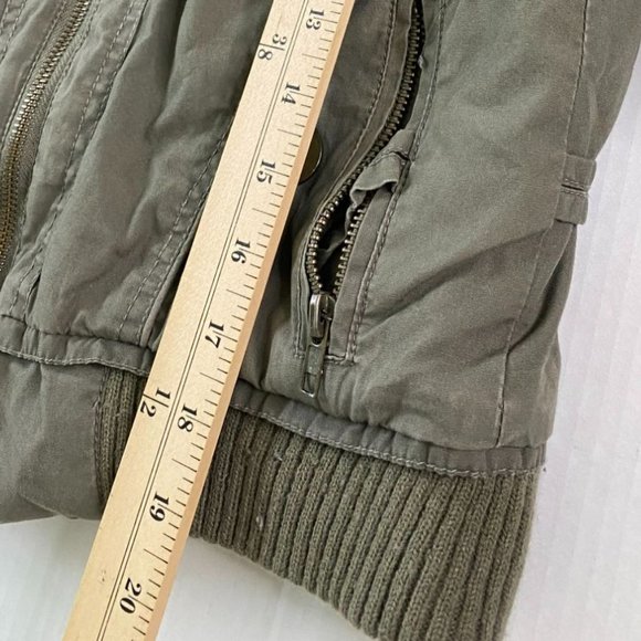 Ashley by 26 International Army Green Puffy Military Utility Jacket Size S - Picture 9 of 12
